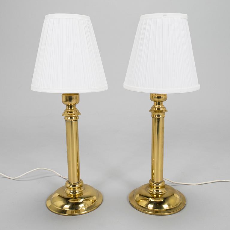 A pair of late 20th century table lights, Denmark.