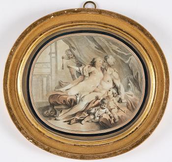 Francois Boucher, circle of/follower of, Love scenes, a pair.