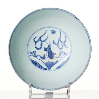 A blue and white bowl, Ming dynasty, 16th century.