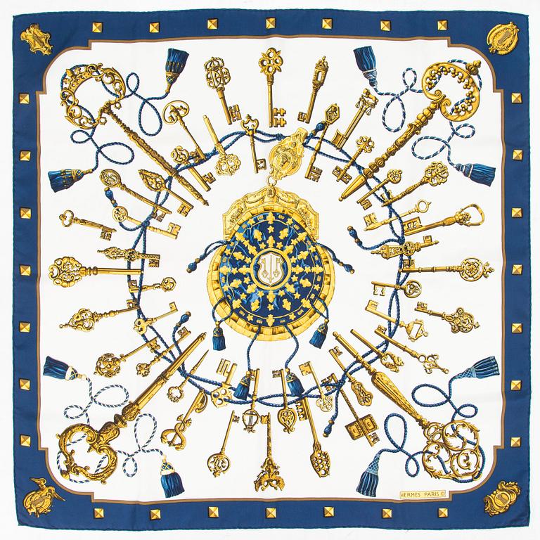Hermès, "Les Cles", scarf.