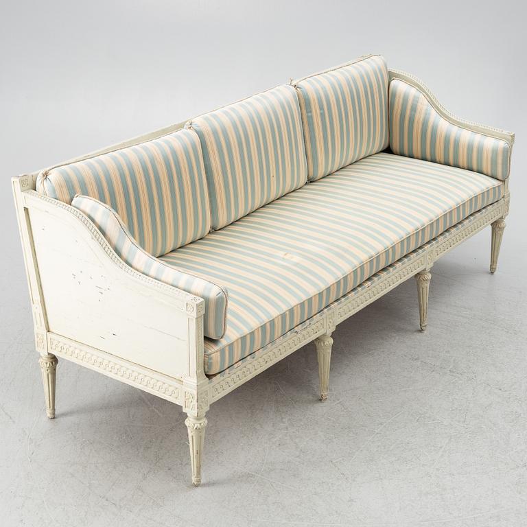 Trågsoffa, av Johan Lindgren, (mästare i Stockholm 1770-1800), Gustaviansk.