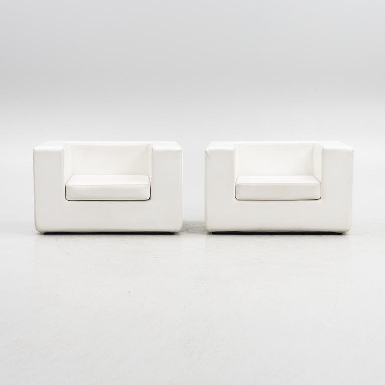 Willie Landels, armchairs a pair, "Throw Away", Zanotta,.