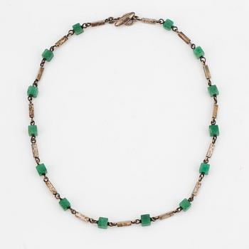 ARVO SAARELA, necklace silver with aventurine quartz.