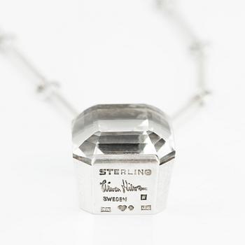 Wiwen Nilsson, a rock crystal and sterling silver necklace and pendant, Lund Sweden 1942.