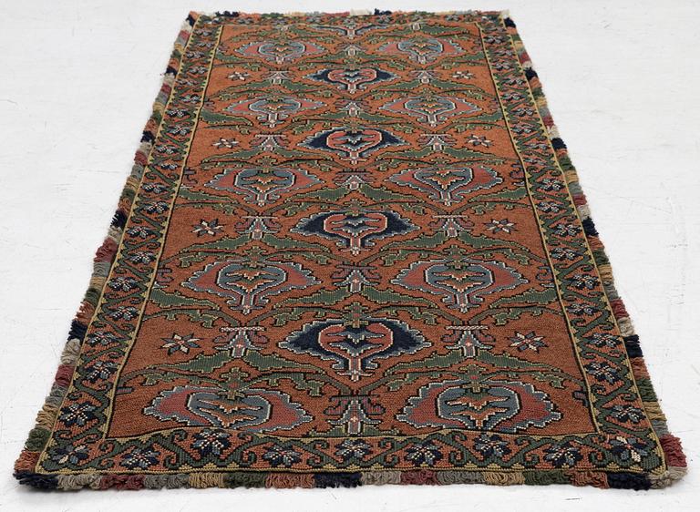 Sled cushion in folk art style, 20th century. 155 x 70 cm.