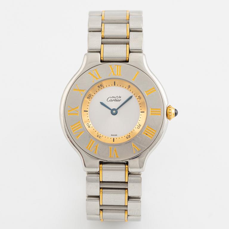 must de CARTIER, Must 21, wristwatch, 28 mm.