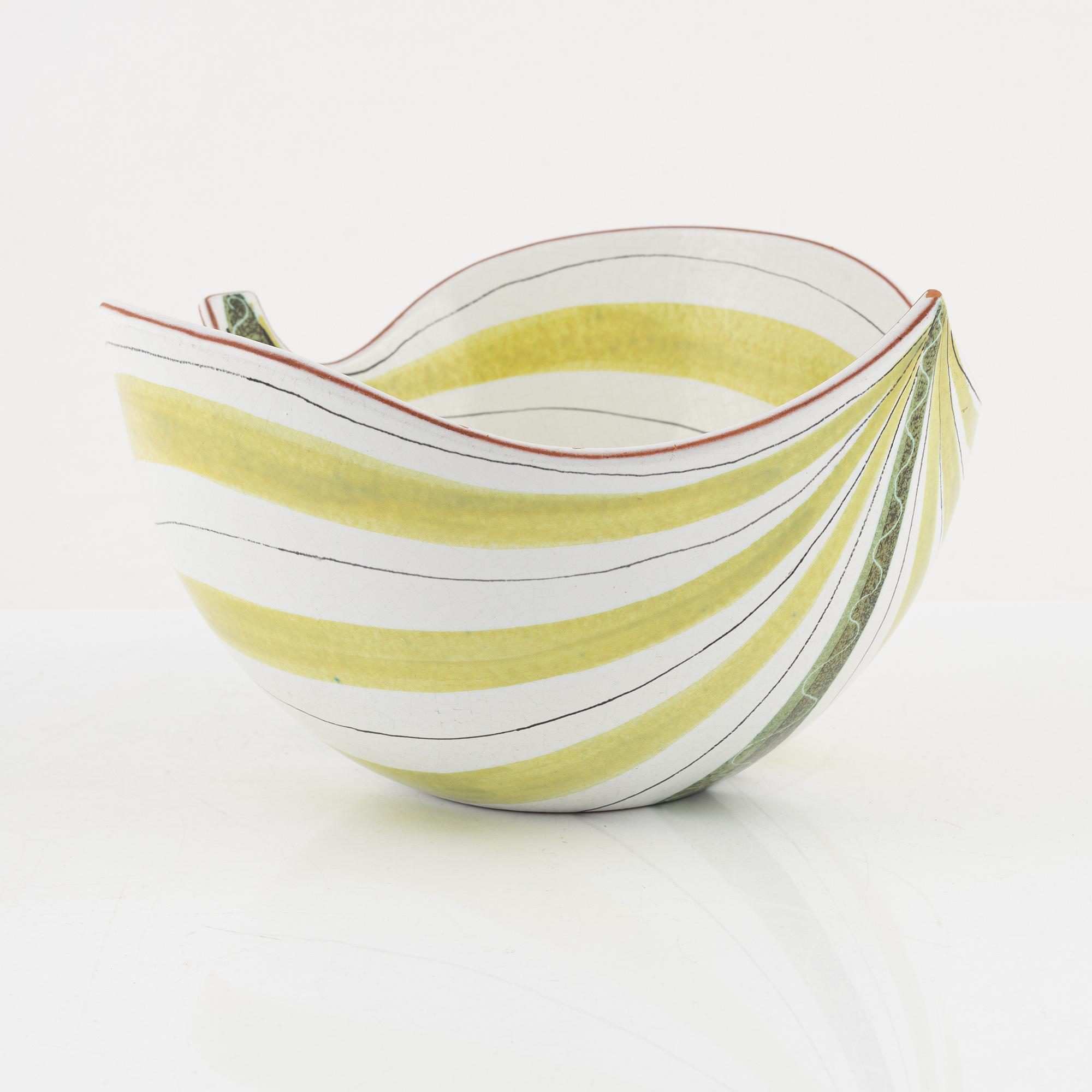 Stig Lindberg, skål, fajans, Gustavsbergs studio.