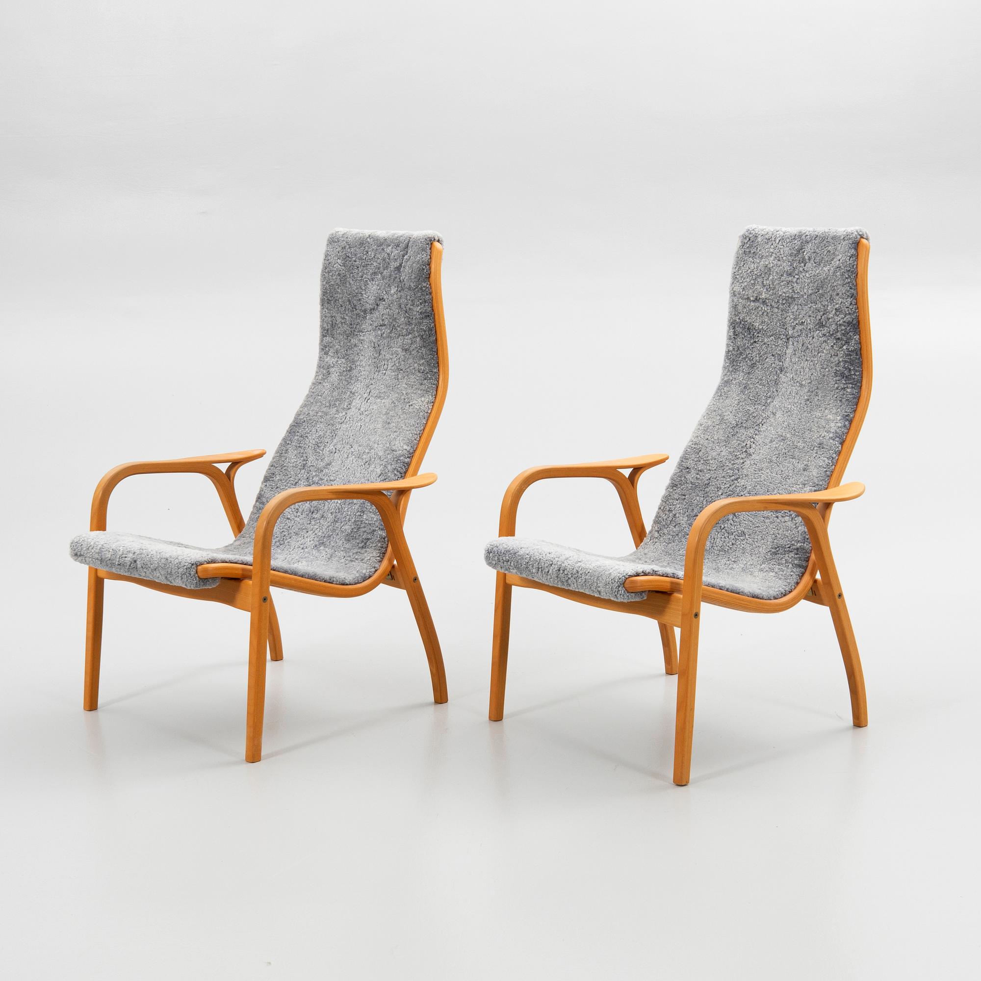 Yngve Ekström, karmstolar, ett par, "Lamino", Swedese, Sweden, 2000-tal.