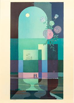 Sven Jonson, folder with 5 color lithographs, stamped signed and numbered, 158/390.