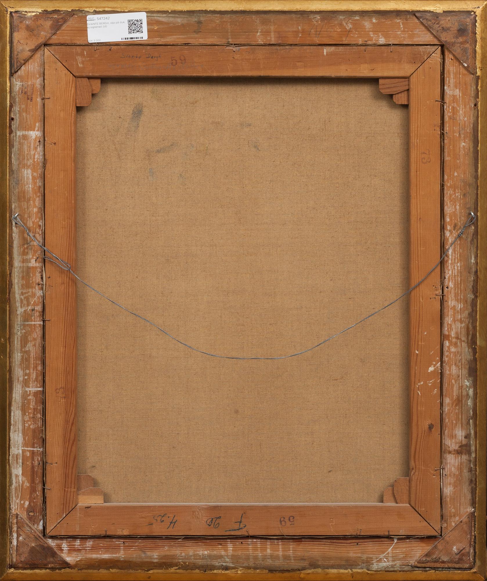 SVANTE BERGH, olja på duk, ej signerad.