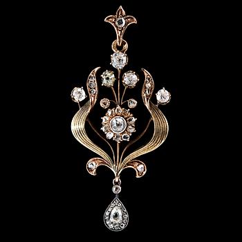 451. HÄNGE, antik- och rosenslipade diamanter ca 2,00 ct. Ryssland 1899 - 1908.