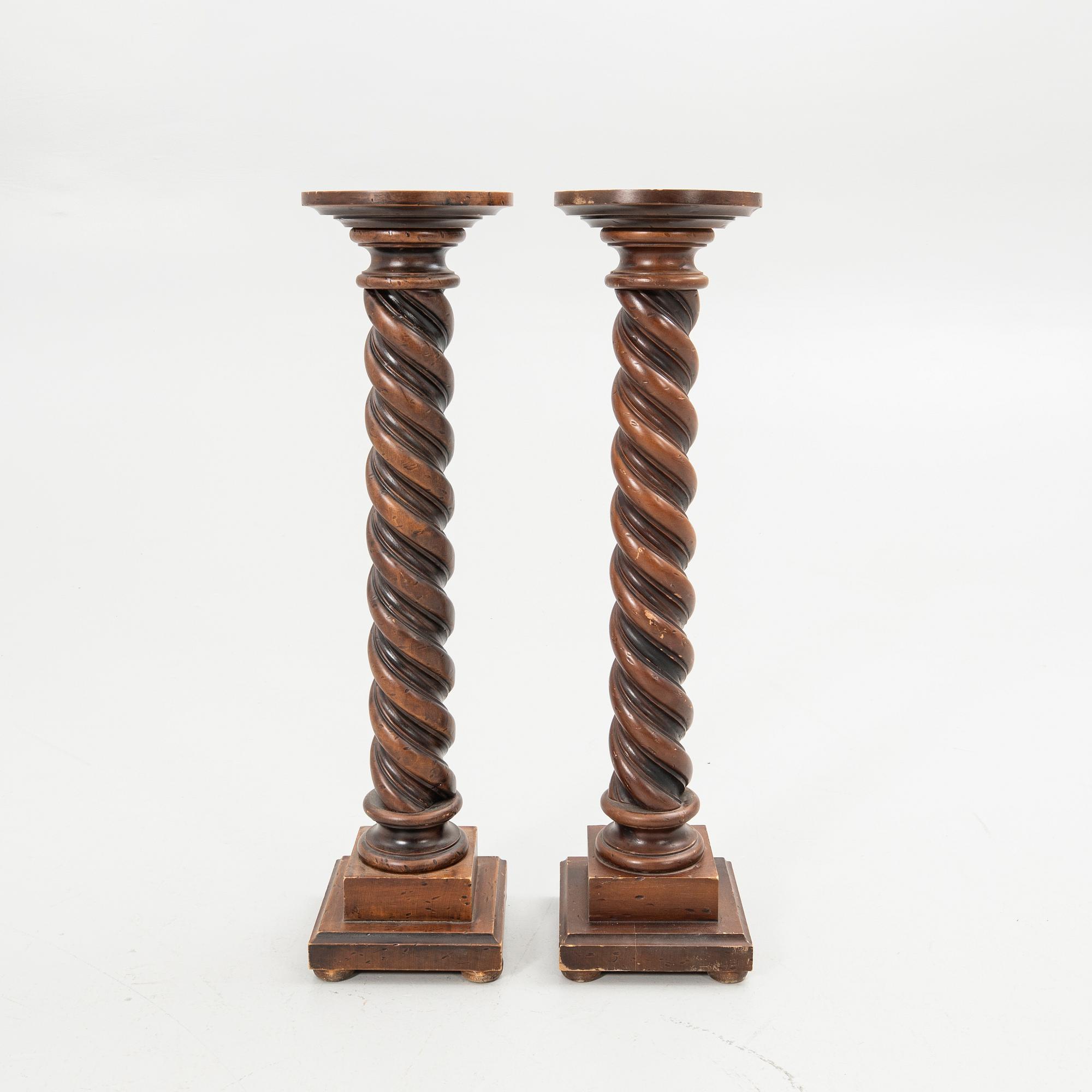 Pedestals, a pair, 20th century.