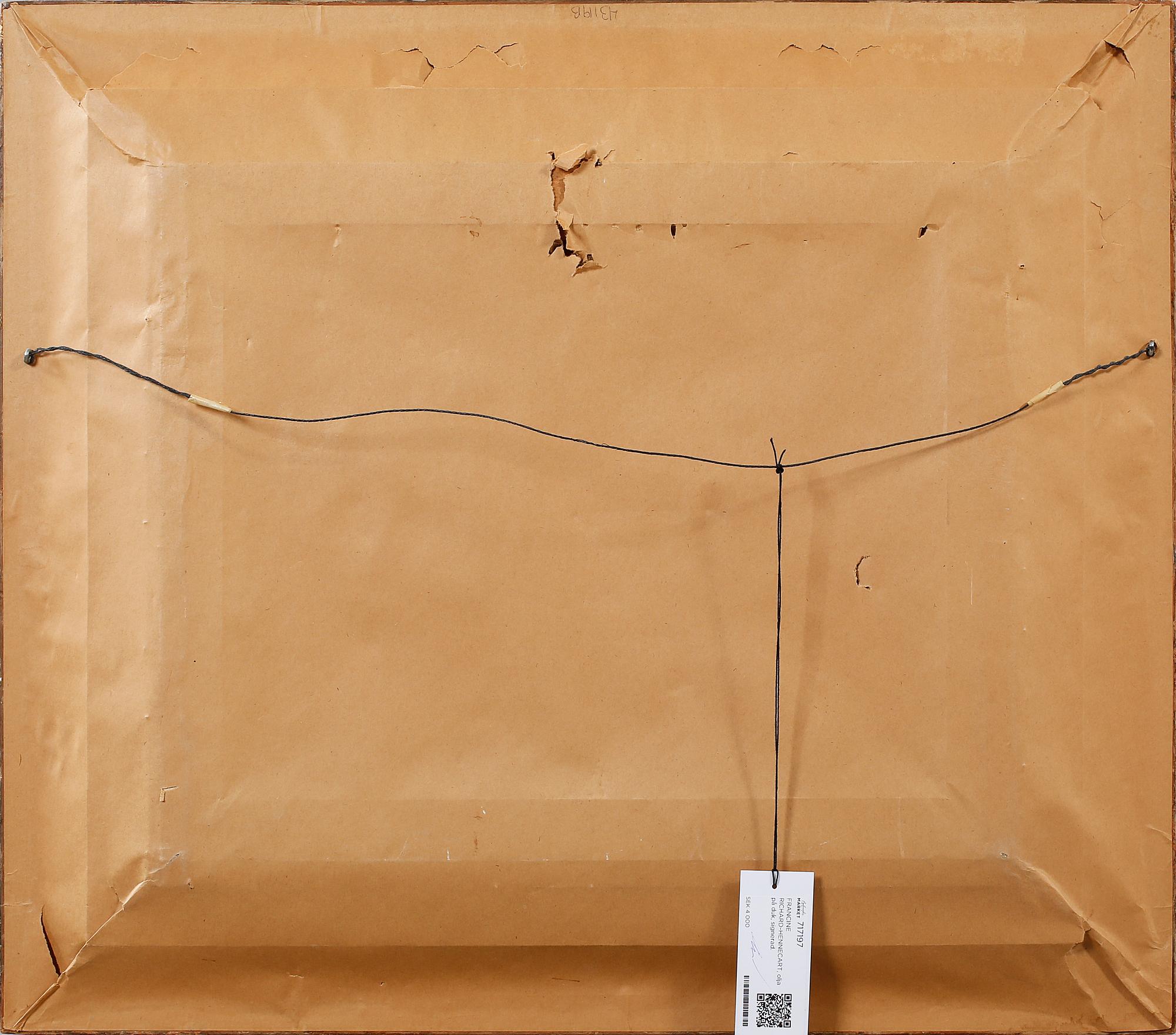 FRANCINE RICHARD-HENNECART, olja på duk, signerad.