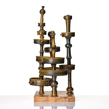 Stig Lindberg, a stoneware sculpture, "Fountain", a prototype of the Fountain at Umeå City Hall, Gustavsberg studio, 1950-60s.