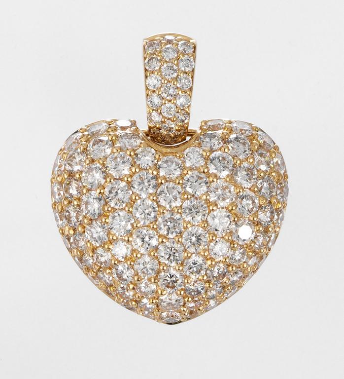 PENDANT, 100 brilliant cut diamonds, tot. 2.01 cts.