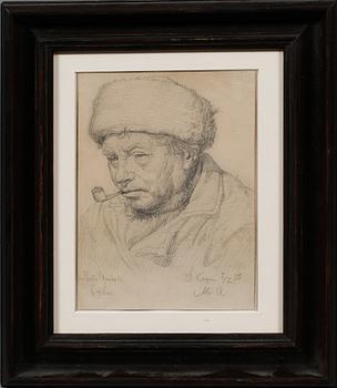 Michael Ancher · MICHAEL ANCHER, blyerts på papper, signerad M.A och daterad 2/2-80.