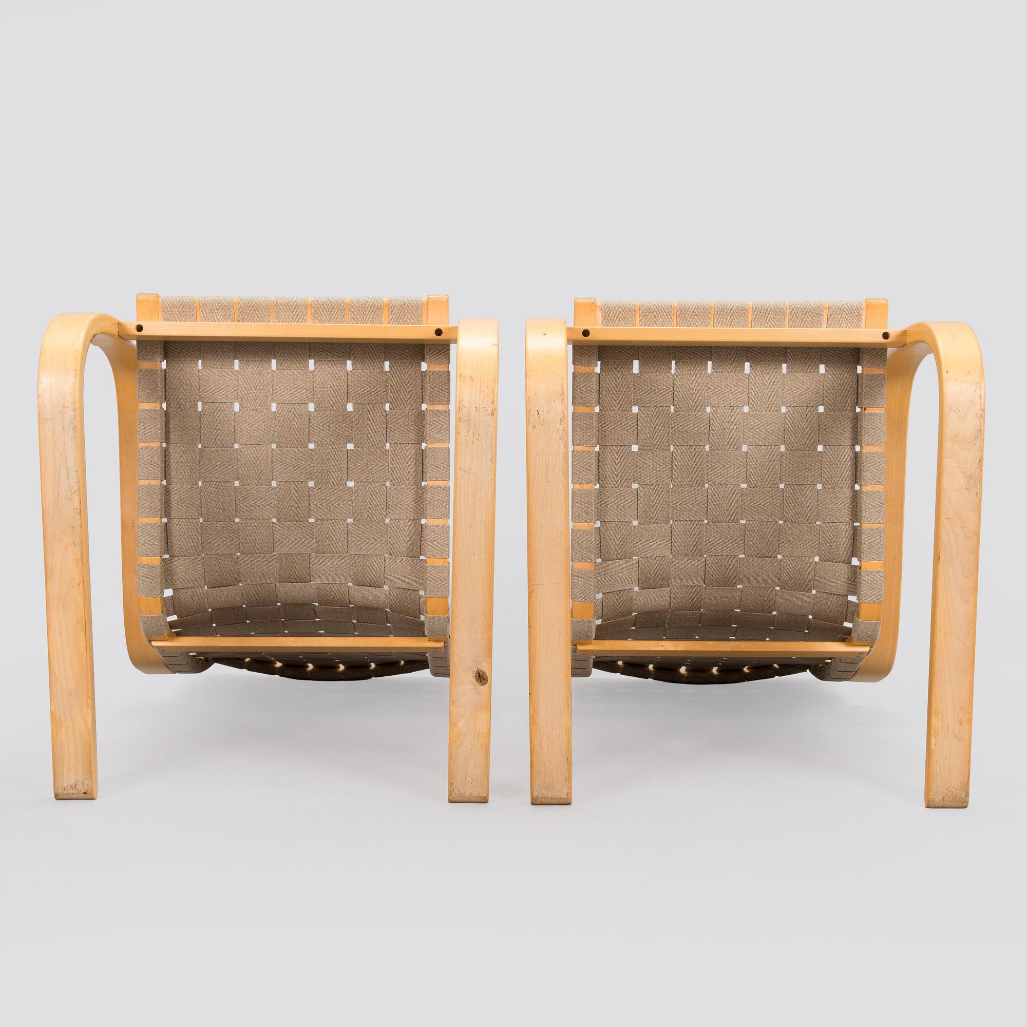 Alvar Aalto, nojatuolipari malli 406 Artek 1970-luku.