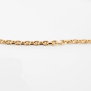 Halsband och armband, ankarlänk 18K guld.