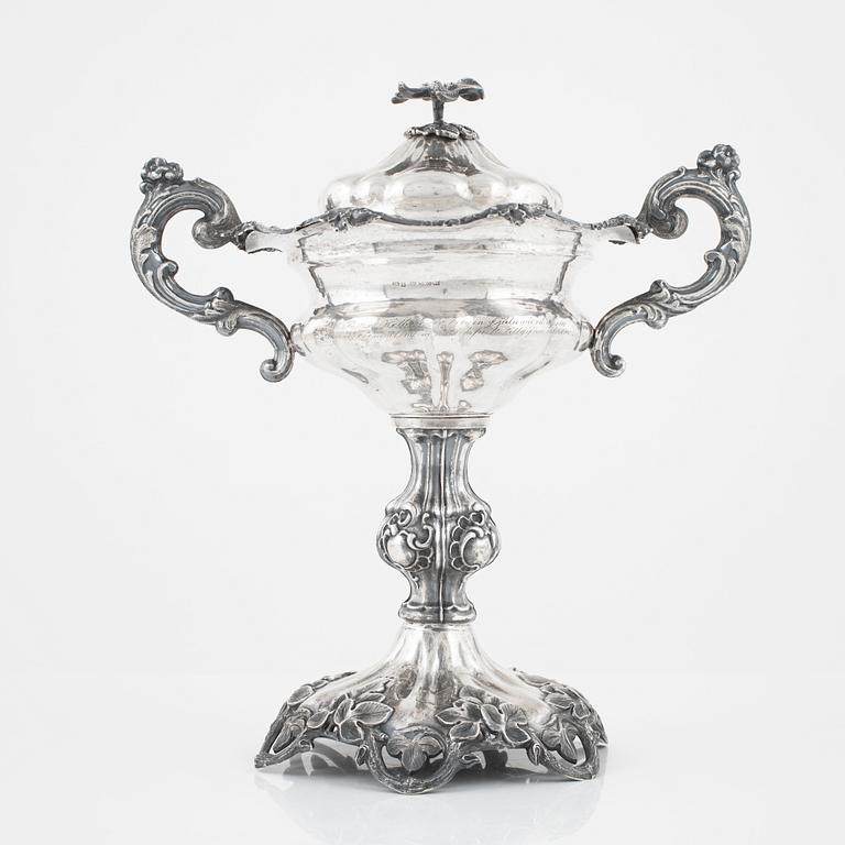 Sockerskål, silver, nyrokoko, C Holm, Norrköping 1859.