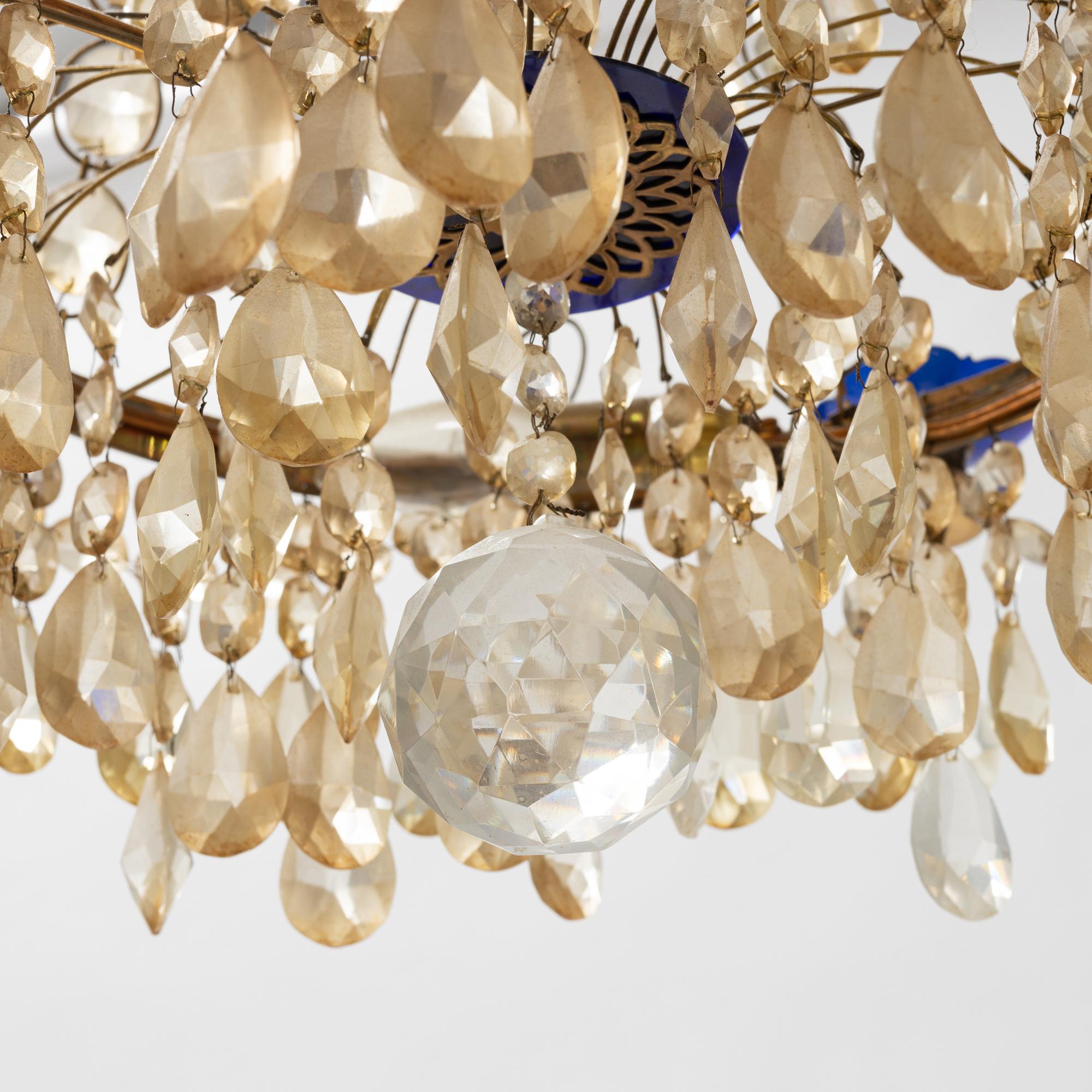A Gustavian style chandelier, first half of the 20th Century.
