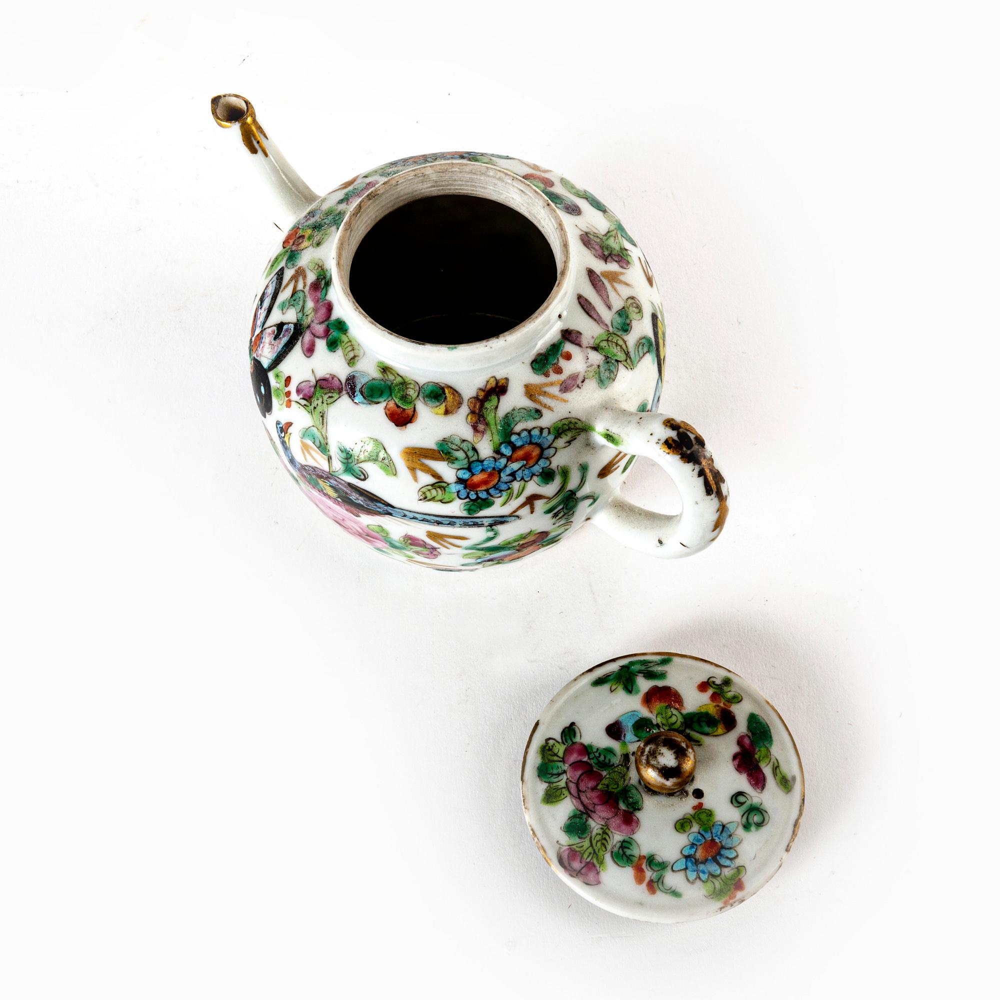 Tekanna Kina 1800-tal porslin.