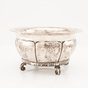 A Swedish 20th century silver bowl on stand mark of K Andersson Stockholm 1950s weight 470 grams.