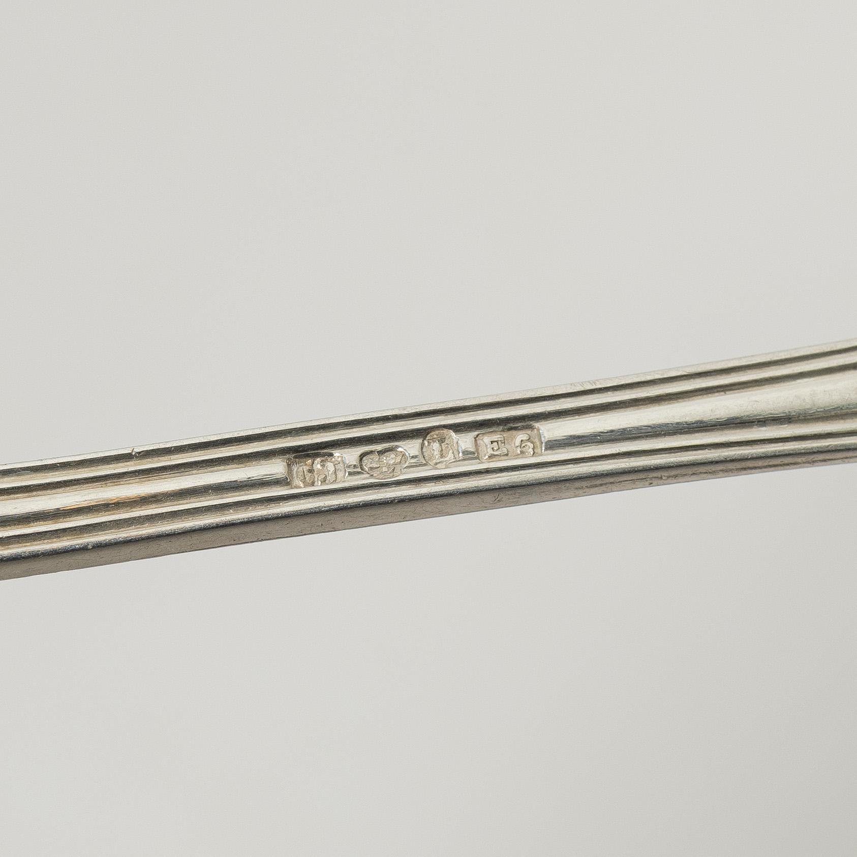 Cutlery, 13 pcs, silver, Denmark and Sweden, 19th century.