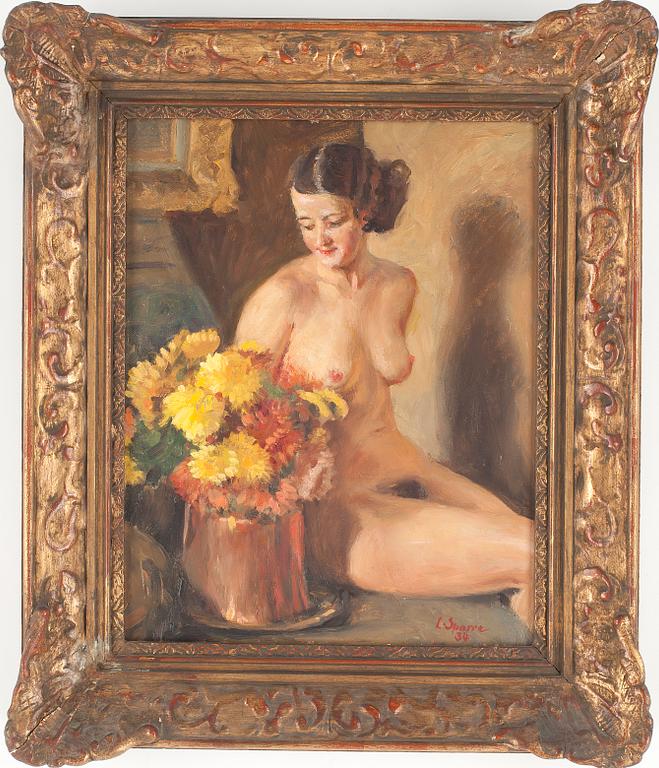 LOUIS SPARRE, olja på pannå, sign o dat -34.