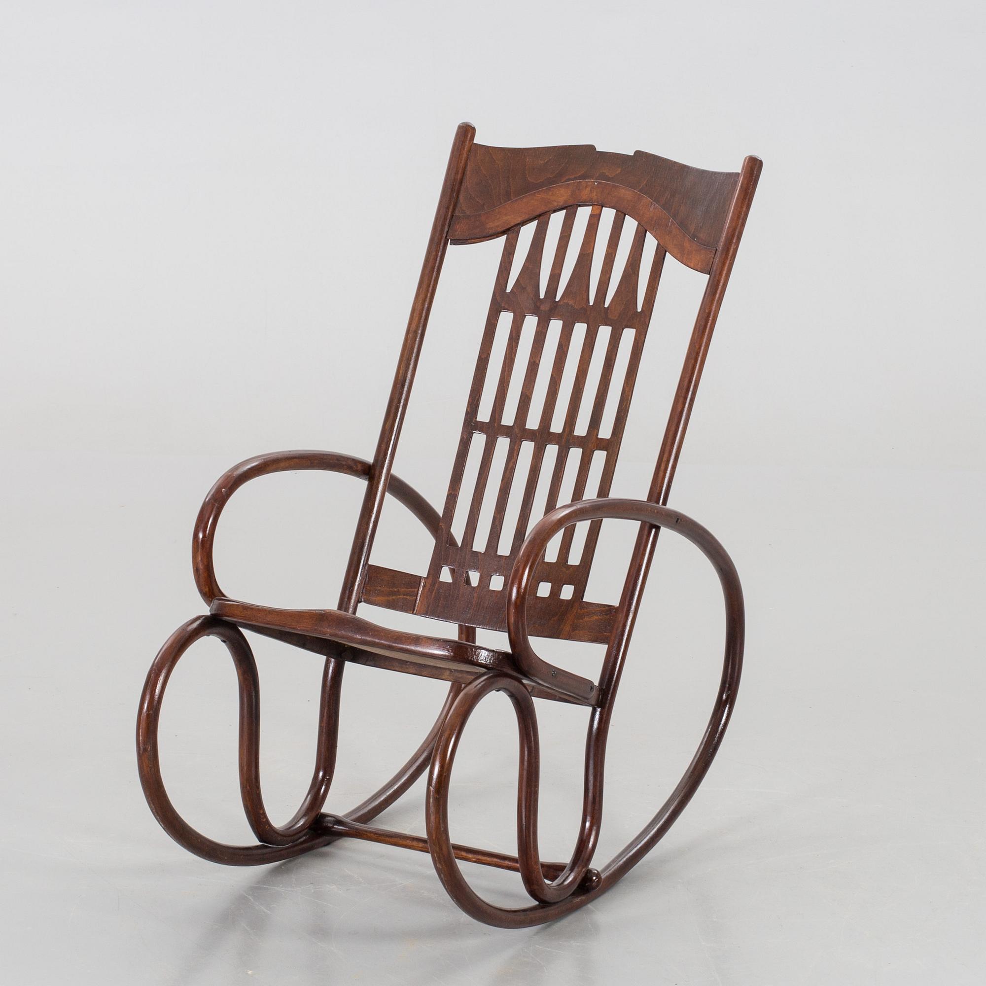 A ROCKING CHAIR, J&J Kohn early 20th century.