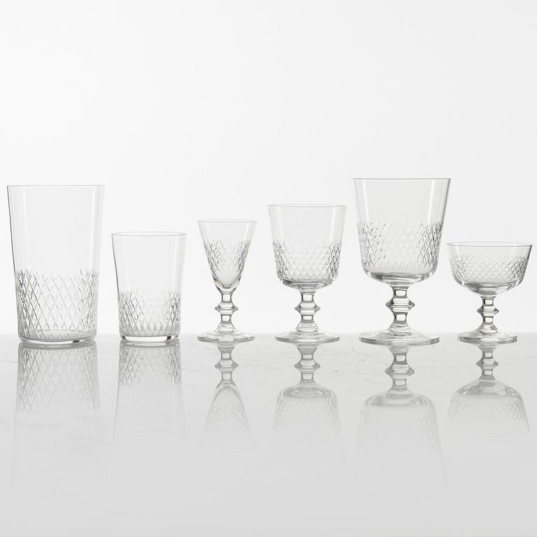 Glass service, 60 pieces, "Diamant", Kosta Boda.