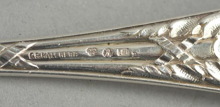 BESTICKUPPSÄTTNING, silver, "Louis XVI", CG Hallberg, 120 delar, 1911.