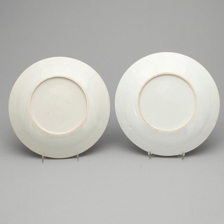 TALLRIKAR, 4 st, porslin, Kina, Qianlong (1736-1795).