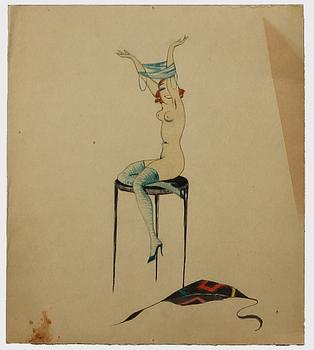 BERNDT AULIN, 11 st, akvarellerade tuschteckningar, sign. Dat 1923-24.