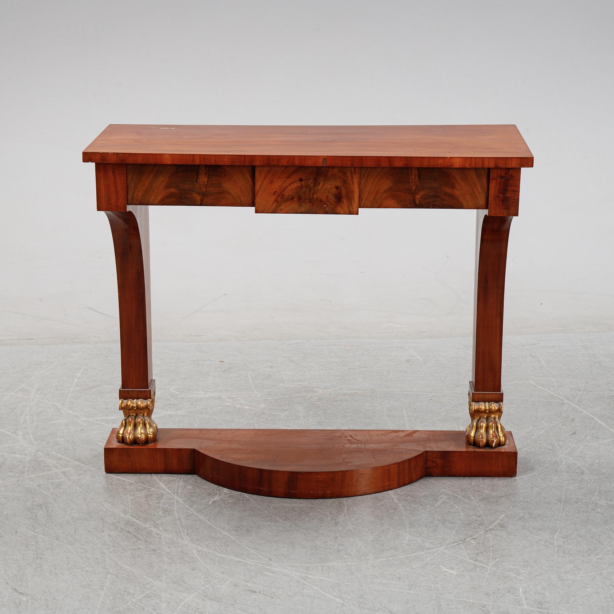A Swedish Empire console table, first half of the 19th Century.