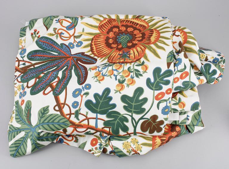GARDINVÅDER, 4 st, linne, Svenskt Tenn, "Aralia" varje längd ca 250x120.