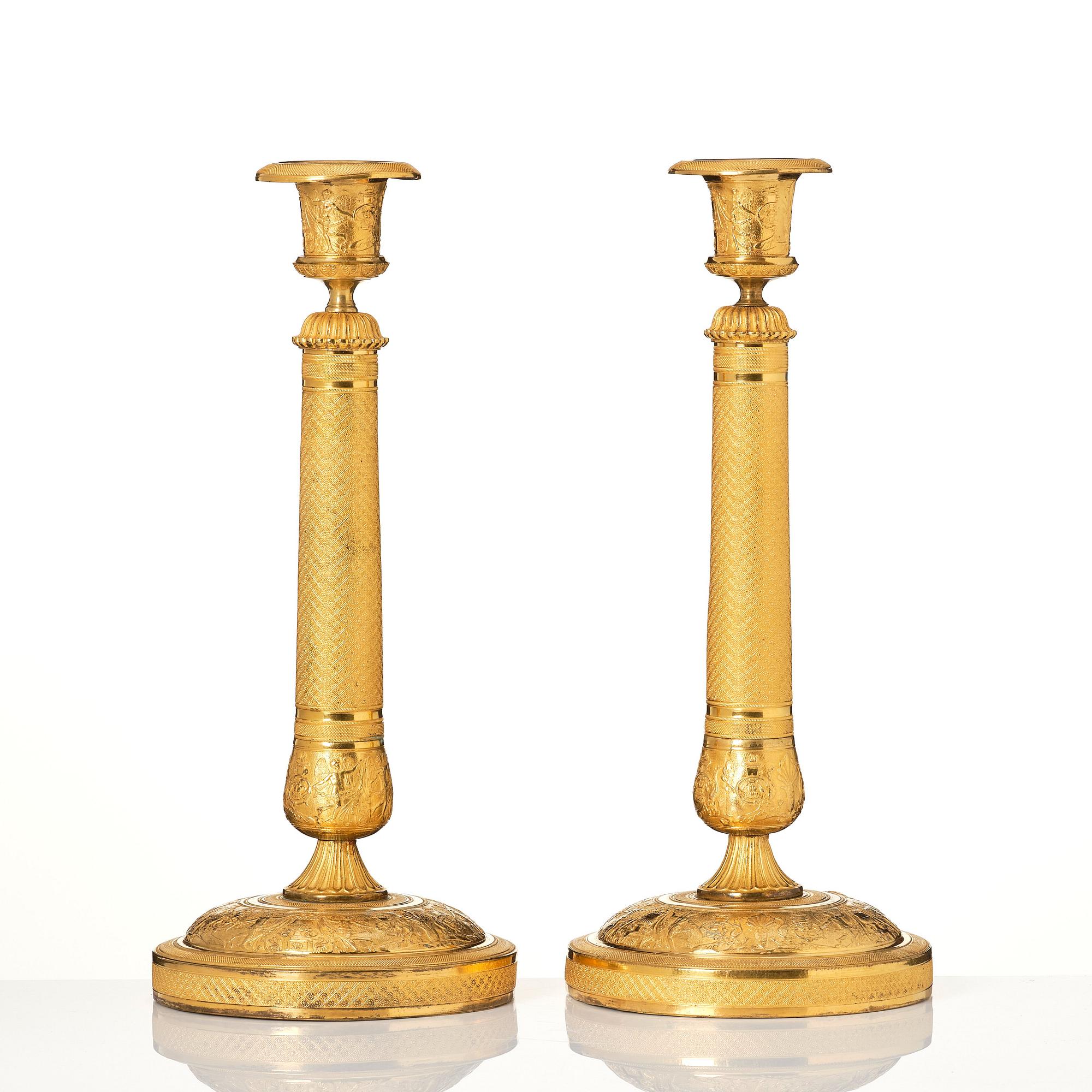 A pair of Russian Empire candlesticks.