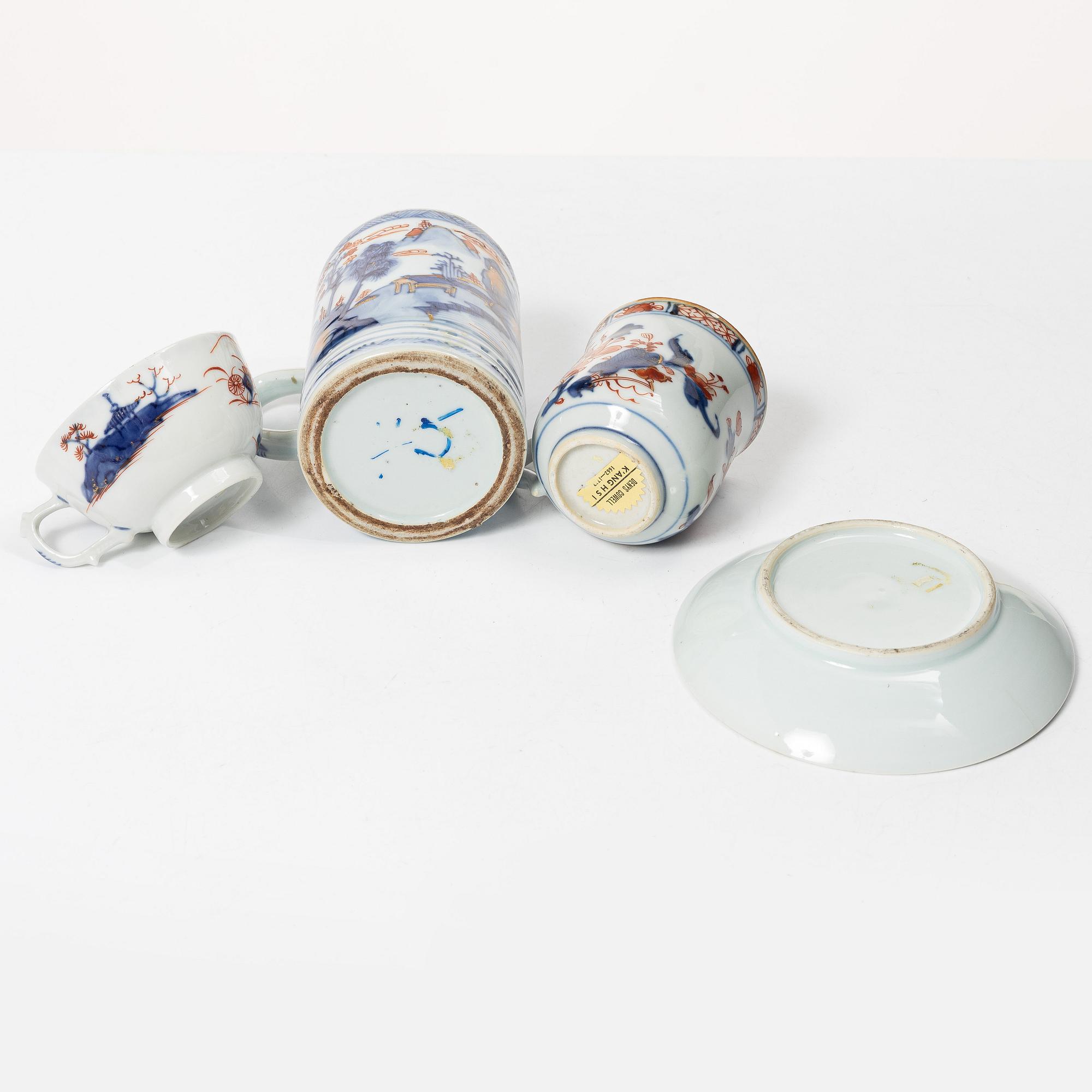 Six cups and four saucers, China, Qing dynasty, 18th century.