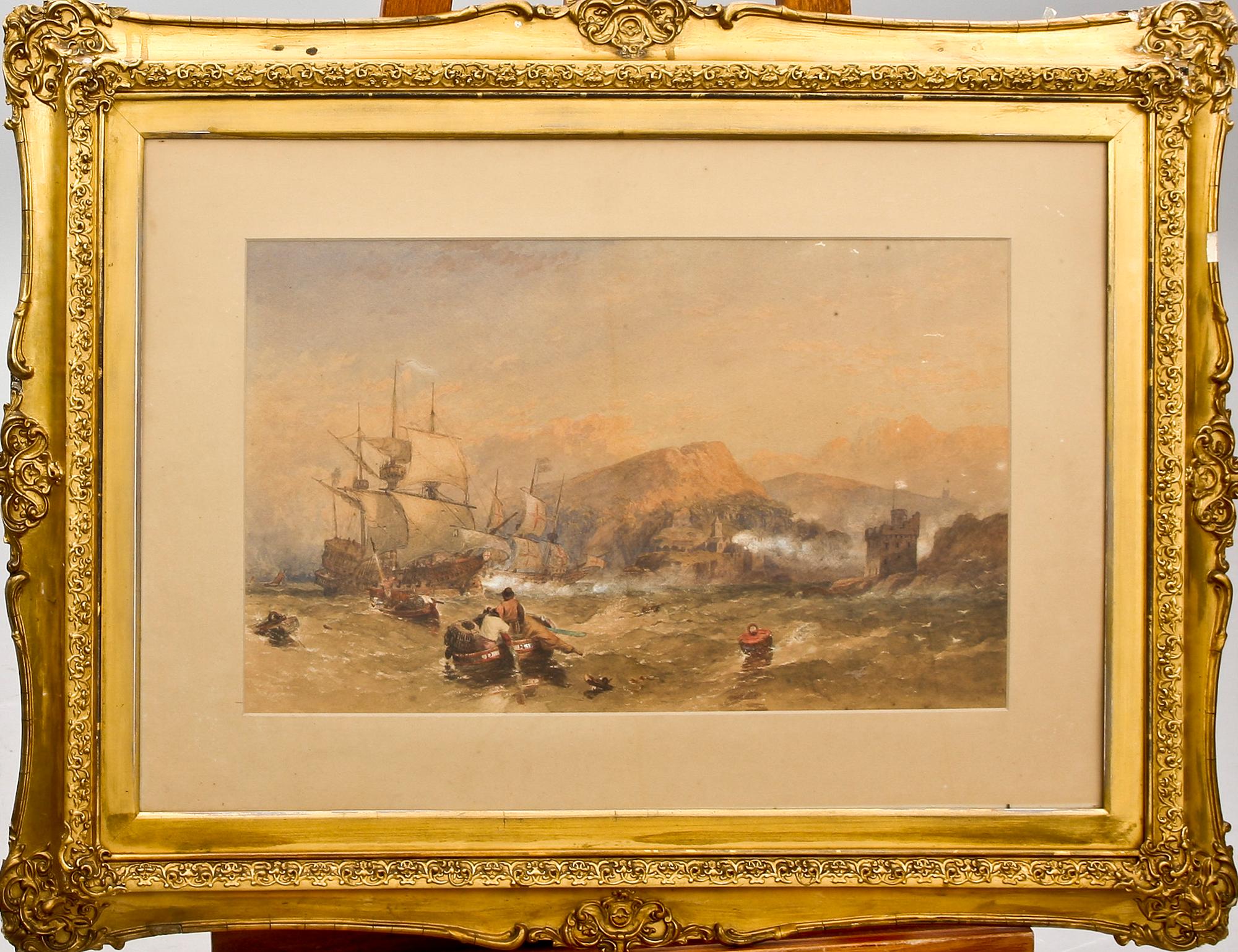 SAMUEL COOK, tillskriven, akvarell, England. 1800-tal.