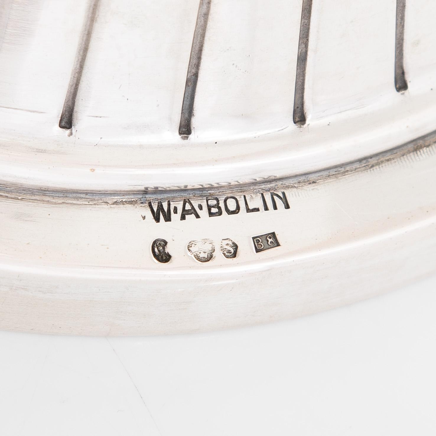 W.A. Bolin, skål på fot, silver, Stockholm 1928.