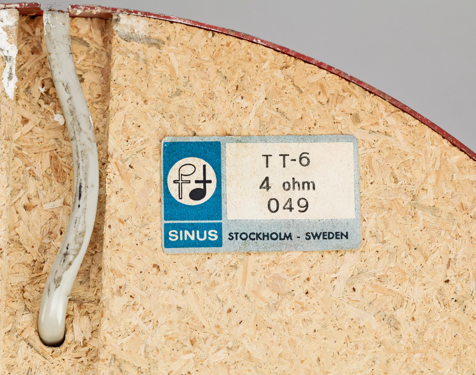 HÖGTALARE, ett par, Sinus 6, Sverige, 1900-talets andra hälft.