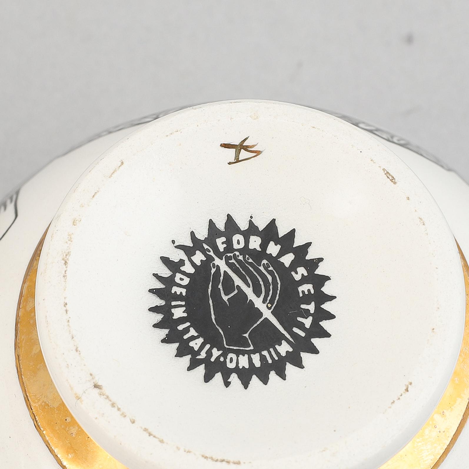 Piero Fornasetti, skålar, 6 st, porslin, Milano, Italien.