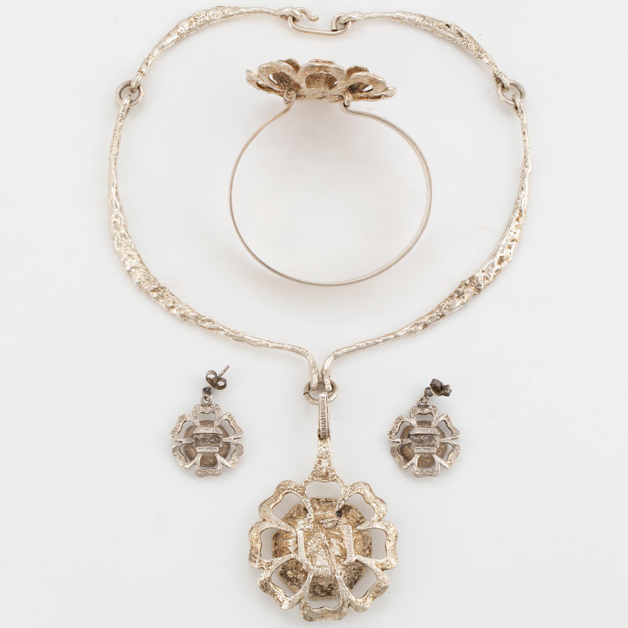 THERESIA HVORSLEV, necklace, bangle, earrings.