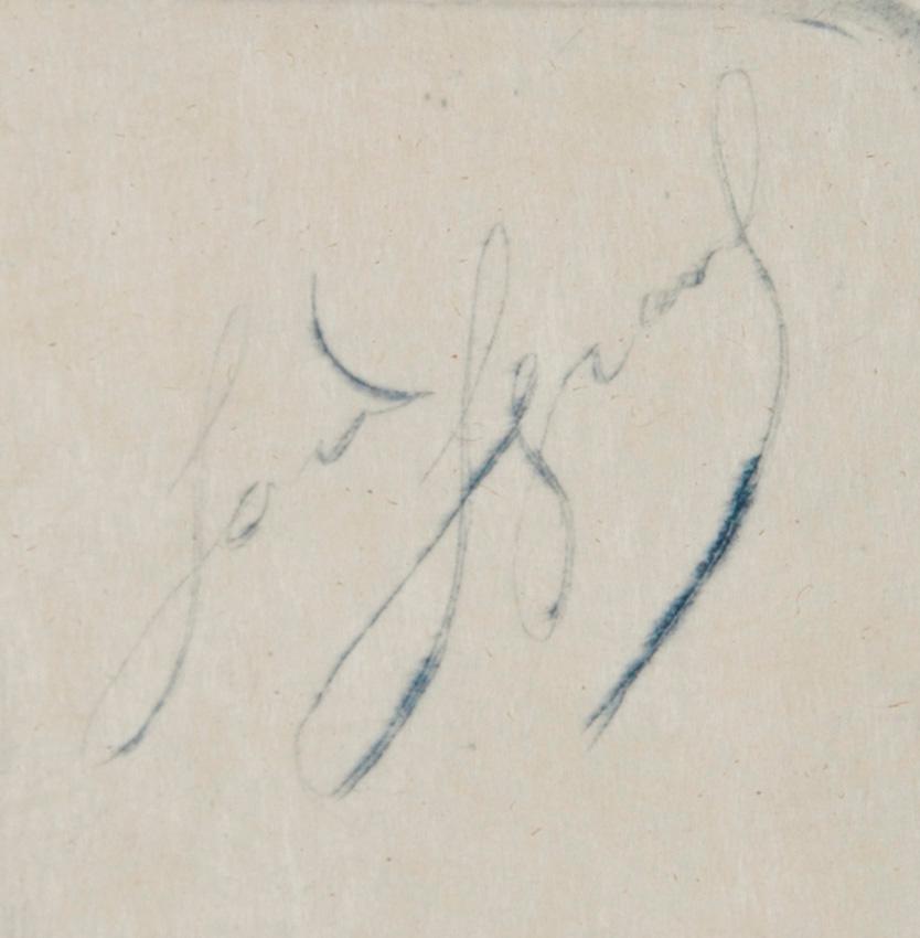 LOUIS LEGRAND, färgetsning, signerad.
