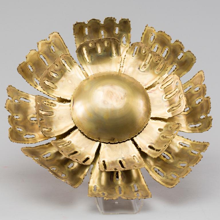 VÄGGLAMPA, mässing, Holm Sørensen & Co, Danmark, 1960/70-tal.