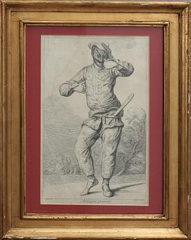 Francois Joullin · FRANCOIS JOULLIN , kopparstick, 1700-tal.