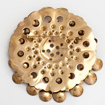 A gilded silver brooch, Juhls, Norway.