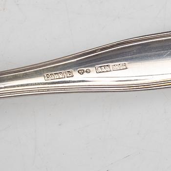 Twelve silver coffee spoons, Mema and Cohr, 1980s.
