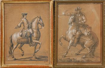 JACOB GILLBERG, two drawings, signed and one dated 1761.