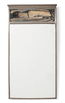 Firma Svenskt Tenn, a pewter framed mirror model "139", Stockholm 1926.