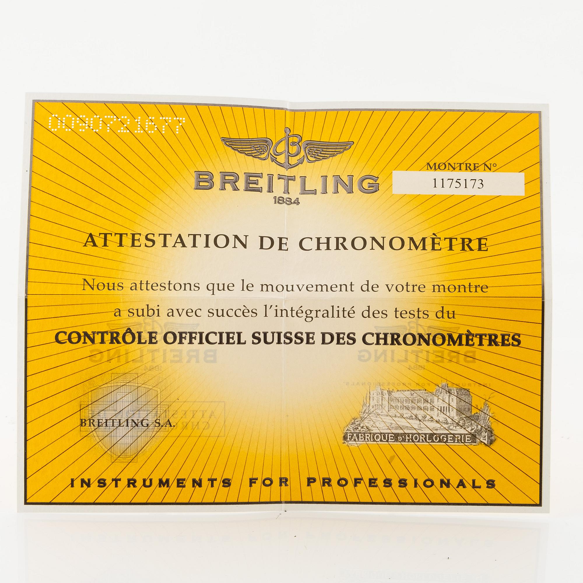 Breitling, Chrono Colt, kronograf, armbandsur, 41,1 mm.